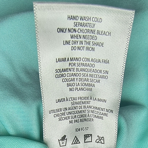 Free Country Athletic Beach Blue & Green Bikini with Racerback Design L NWT - Picture 10 of 13